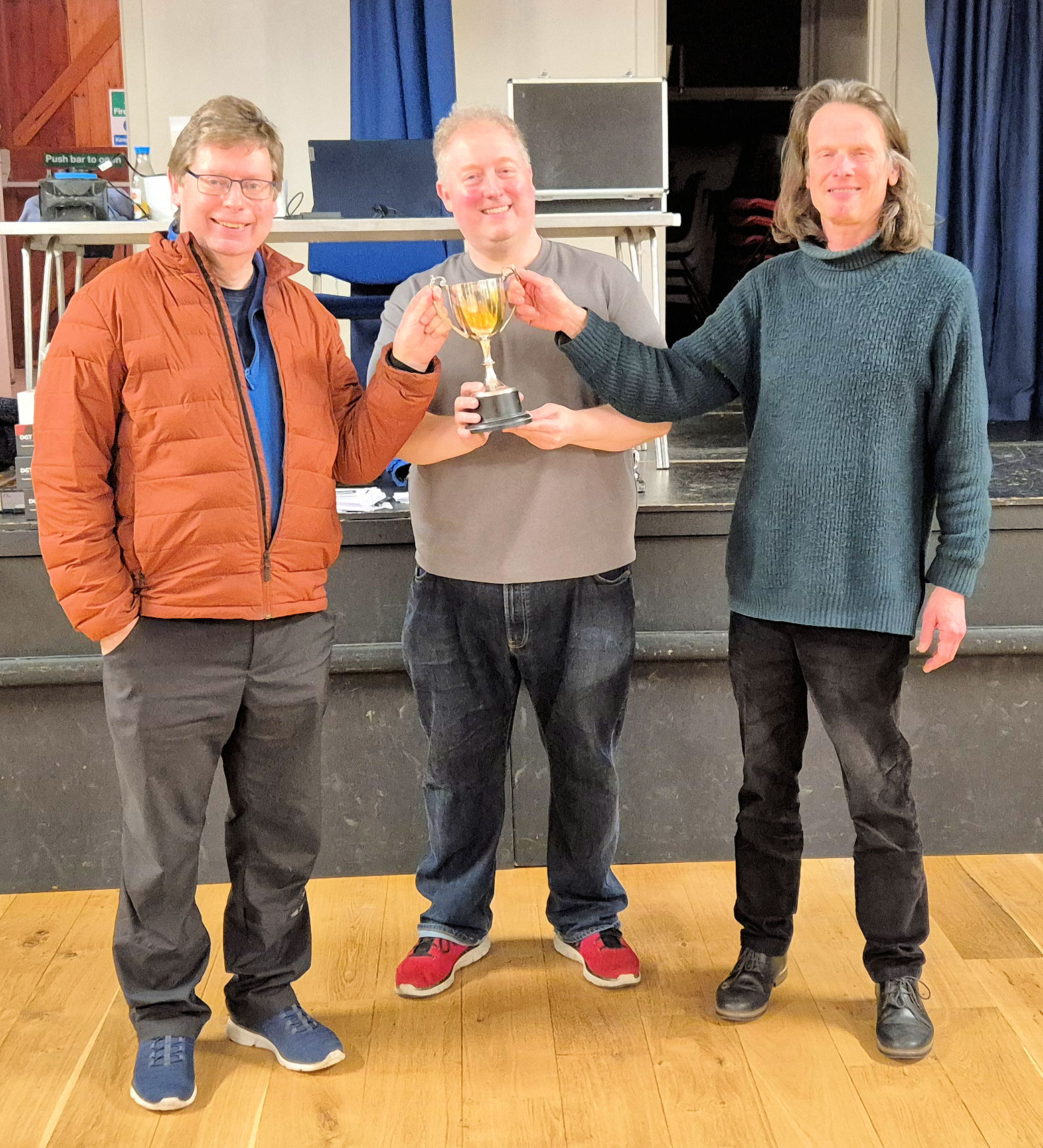 Exeter Honey Badgers celebrating their win of the Thomas Trophy